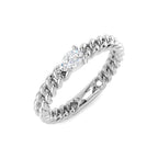 9ct White Gold Pear Lab Grown Diamond Ring 1