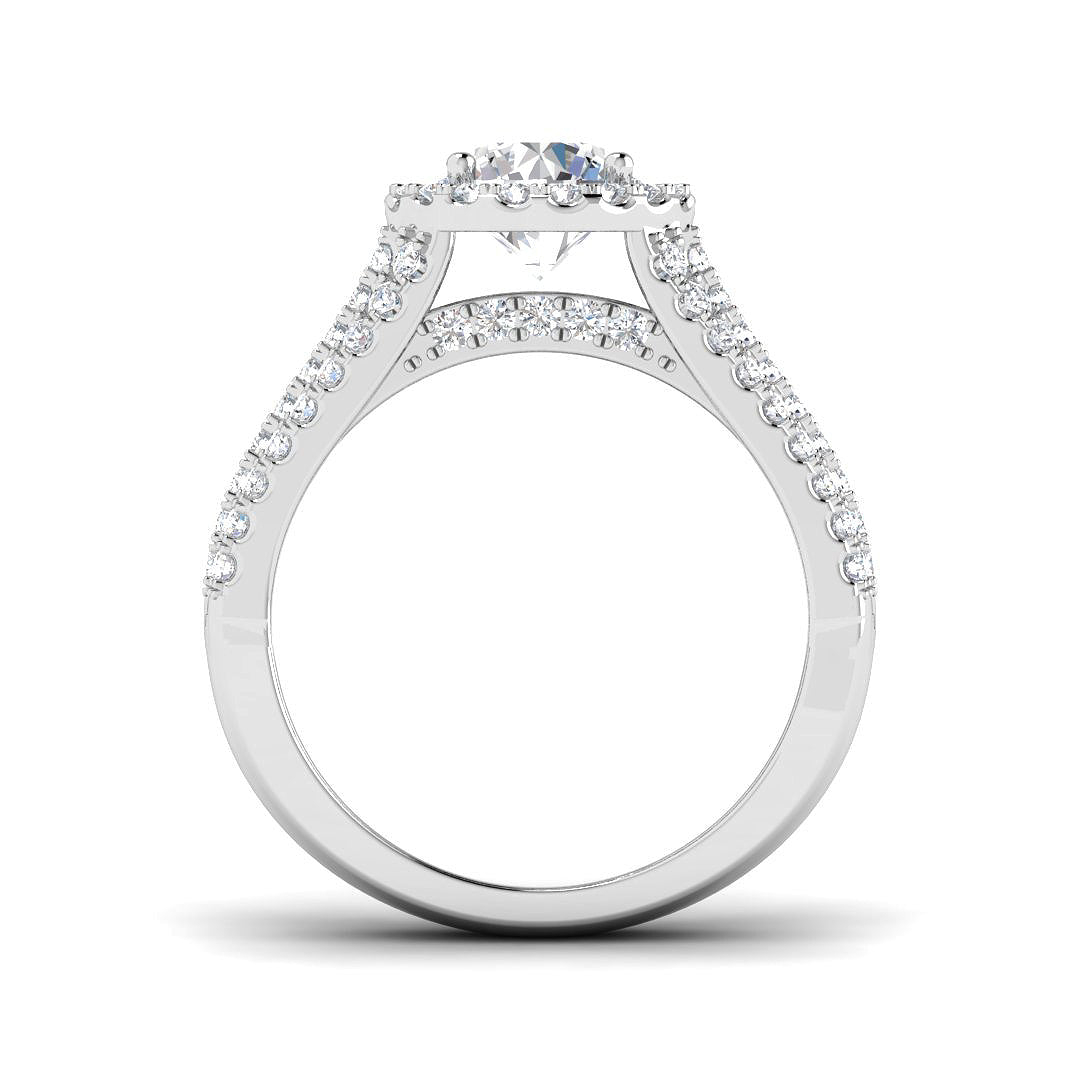 9ct White Gold Round Lab Grown Diamond Ring 2