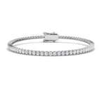 18ct White Gold Round Lab Grown Diamond Bracelet 1