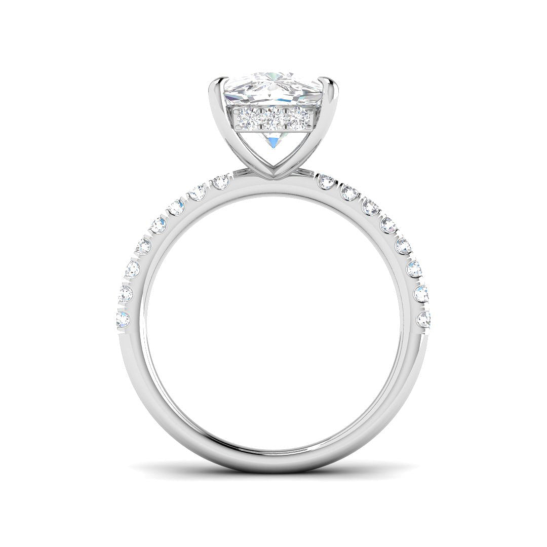 Platinum Cushion Lab Grown Diamond Ring 2