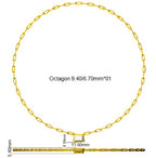 9ct White Gold Emerald Cut Lab Grown Diamond Necklace 2