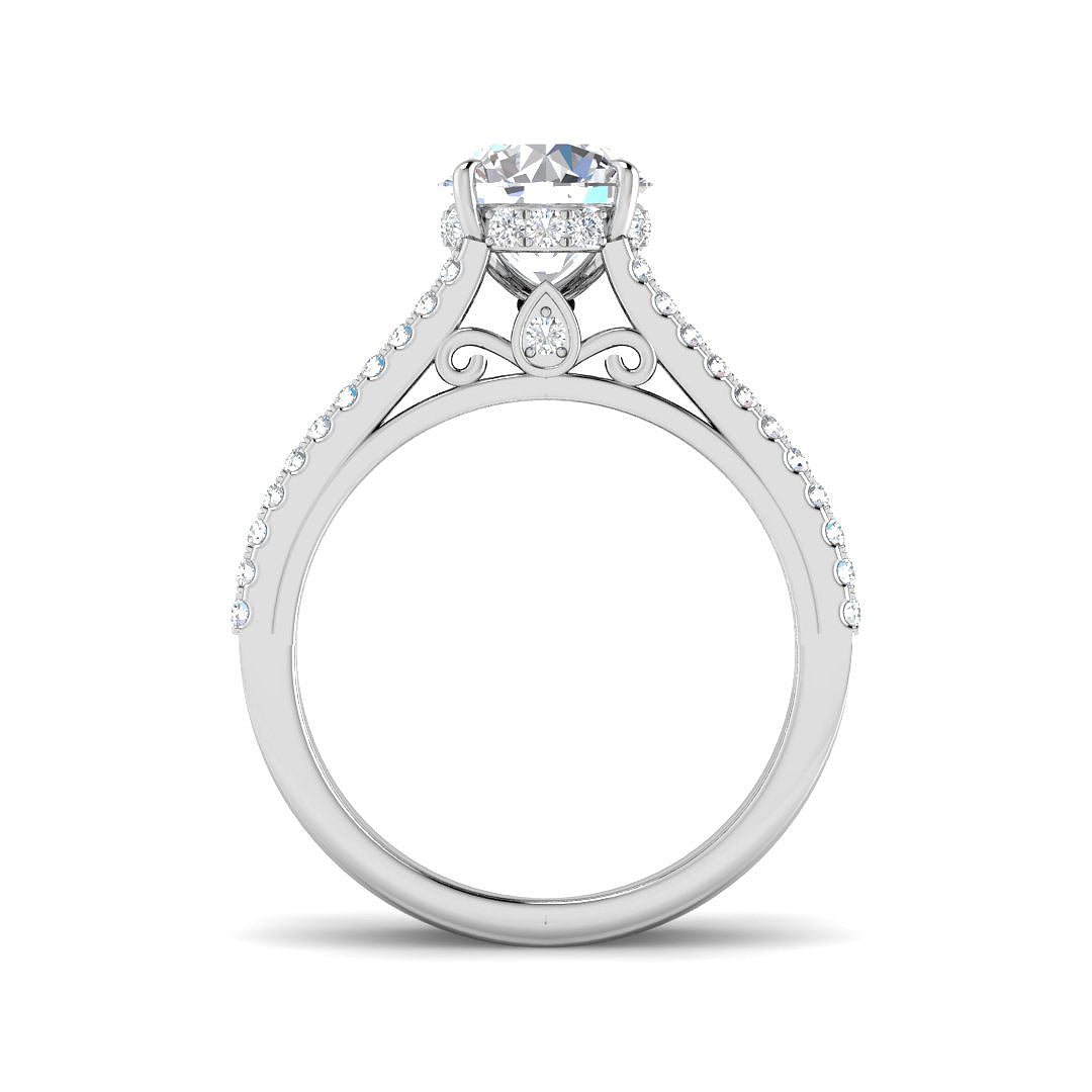 9ct White Gold Baguette Lab Grown Diamond Ring 2