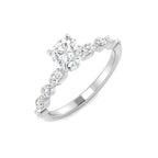 9ct White Gold Marquise Lab Grown Diamond Ring 1