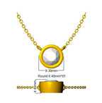 9ct Yellow Gold Round Lab Grown Diamond Necklace 2