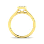 9ct Yellow Gold Emerald Cut Lab Grown Diamond Ring 2