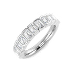 9ct White Gold Emerald Cut Lab Grown Diamond Ring 1