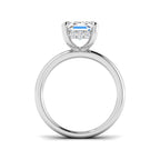 9ct White Gold Emerald Cut Lab Grown Diamond Ring 2