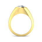 9ct Yellow Gold Round Lab Grown Diamond Ring 2