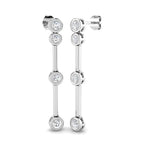 9ct White Gold Round Lab Grown Diamond Earrings 1