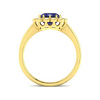 9ct Yellow Gold Baguette and Emerald Cut Tanzanite and Diamond Ring 2
