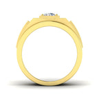9ct Yellow Gold Round Lab Grown Diamond Ring 2