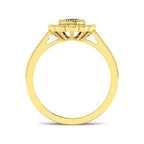9ct Yellow Gold Oval Blue Sapphire and Diamond Ring 2