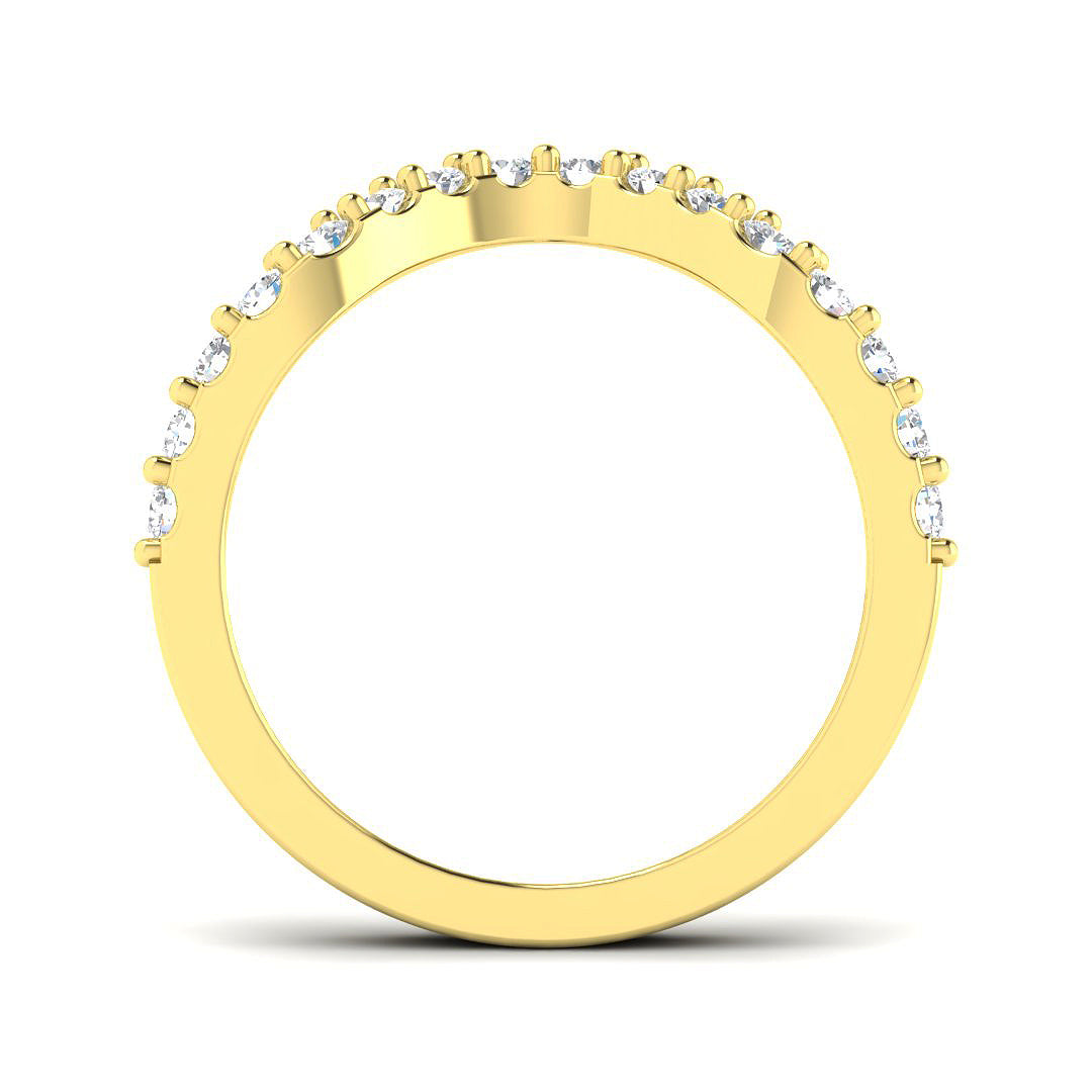 9ct Yellow Gold Round Diamond Ring 2