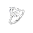 9ct White Gold Oval Lab Grown Diamond Ring 1
