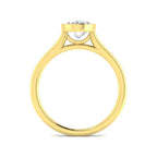 9ct Yellow Gold Oval Lab Grown Diamond Ring 2