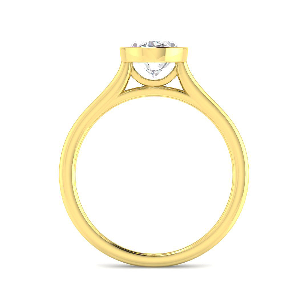 9ct Yellow Gold Oval Lab Grown Diamond Ring 2