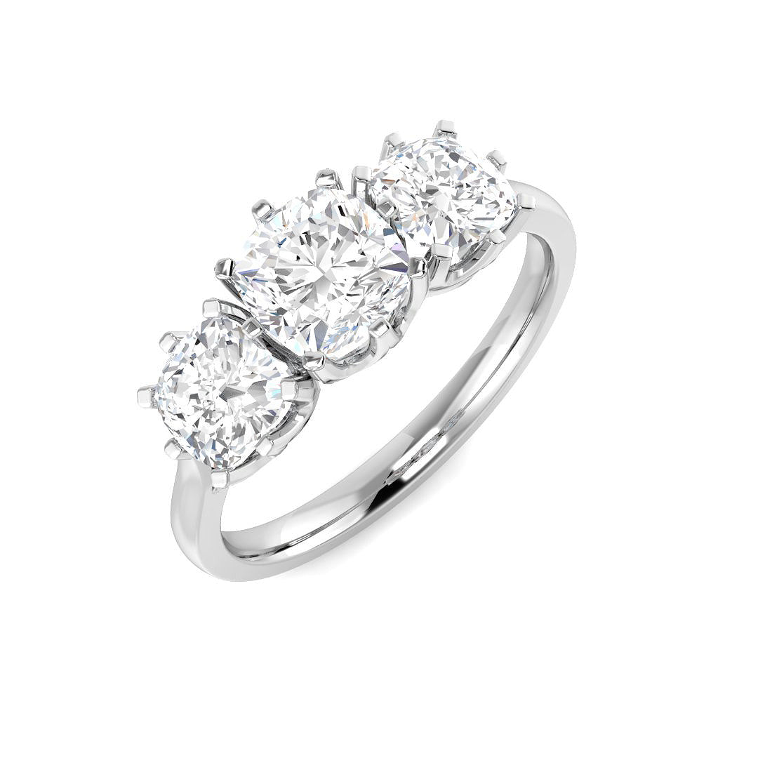 Platinum Cushion Diamond Ring 1