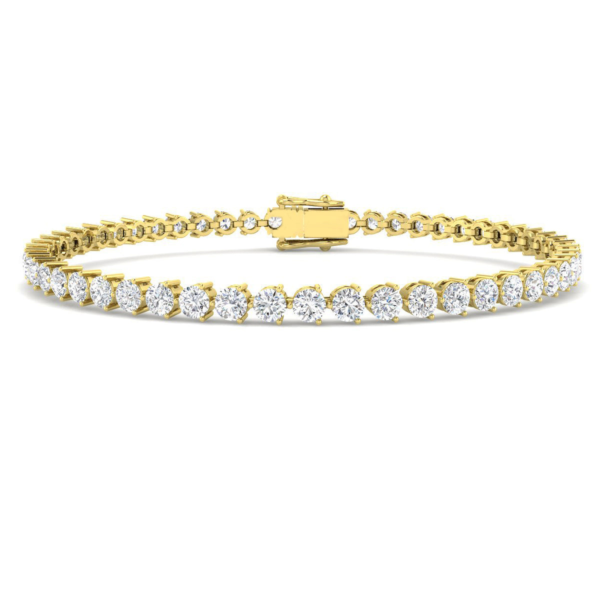 9ct Yellow Gold Round Lab Grown Diamond Bracelet 1