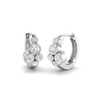 9ct White Gold Round Lab Grown Diamond Earrings 1