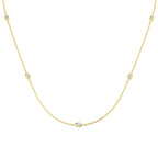9ct Yellow Gold Marquise Lab Grown Diamond Necklace 1