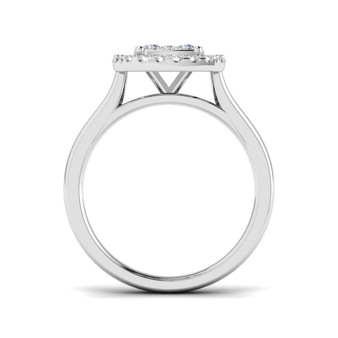 9ct White Gold Round Lab Grown Diamond Ring 2