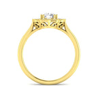9ct Yellow Gold Cushion Cvd Old Cut Ring 2