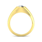 9ct Yellow Gold Round Lab Grown Diamond Ring 2