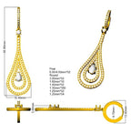 9ct White Gold Pear Lab Grown Diamond Earrings 2