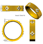 9ct Yellow Gold Round Lab Grown Diamond Ring 3