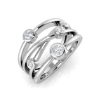 9ct White Gold Round Lab Grown Diamond Ring 1