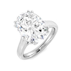 Platinum Oval Lab Grown Diamond Ring 1