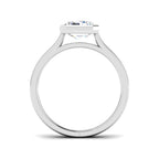9ct White Gold Asscher Cut Lab Grown Diamond Ring 2