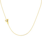 9ct Yellow Gold Round Lab Grown Diamond Necklace 1