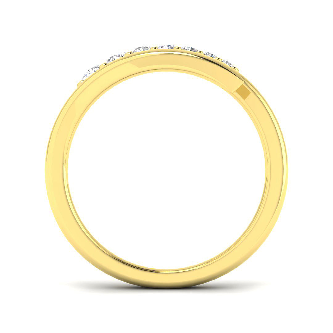9ct Yellow Gold Round Lab Grown Diamond Ring 2
