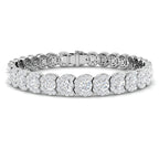 9ct White Gold Round Lab Grown Diamond Bracelet 1
