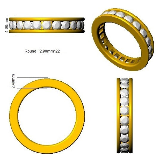 Platinum Round Lab Grown Diamond Ring 2
