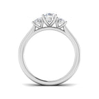 9ct White Gold Oval Lab Grown Diamond Ring 2