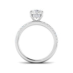 9ct White Gold Oval Lab Grown Diamond Ring 2