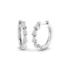 9ct White Gold Pear Lab Grown Diamond Earrings 1