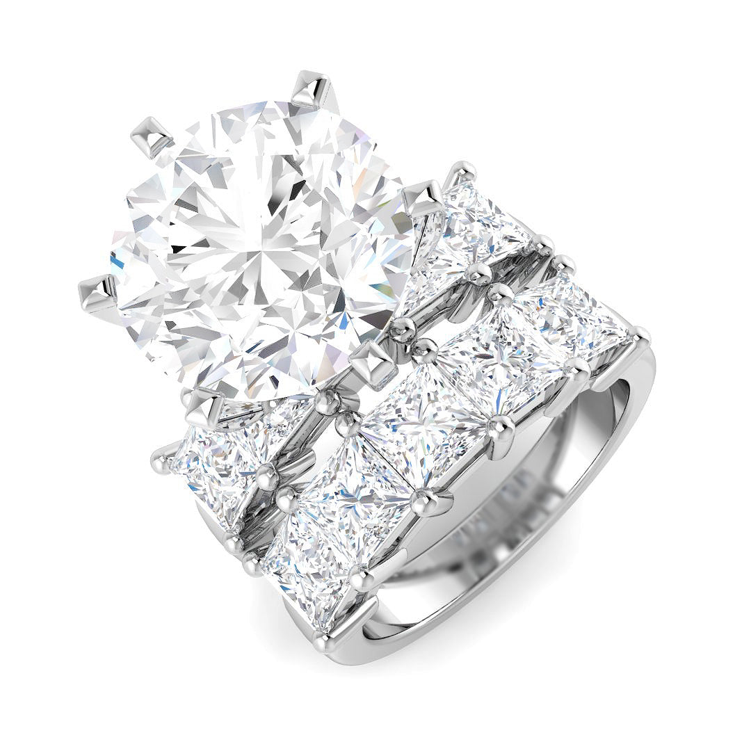 9ct White Gold Princess Lab Grown Diamond Ring 1