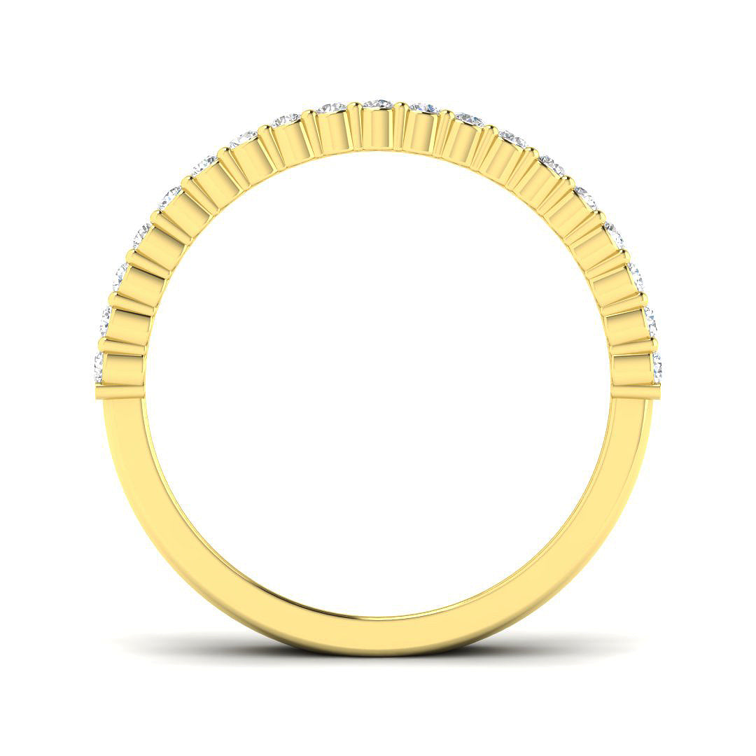 9ct Yellow Gold Round Lab Grown Diamond Ring 2