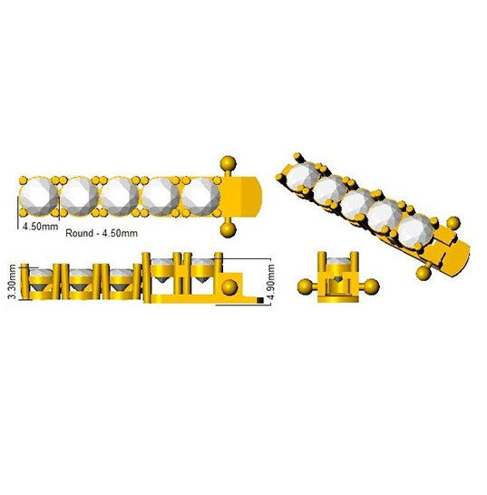 9ct Yellow Gold Round Lab Grown Diamond Bracelet 2