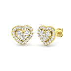 9ct Yellow Gold Round Lab Grown Diamond Earrings 1
