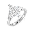9ct White Gold Marquise and Trillion Lab Grown Diamond Ring 1