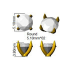 9ct Yellow Gold Round Lab Grown Diamond Earrings 2