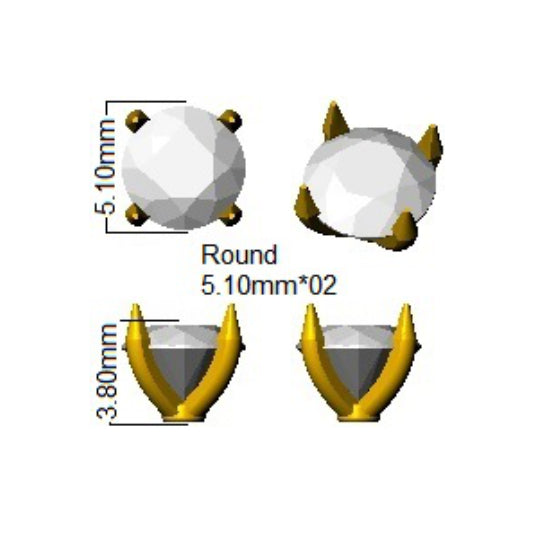 9ct Yellow Gold Round Lab Grown Diamond Earrings 2
