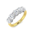 18ct Yellow Gold Round Lab Grown Diamond Ring 1