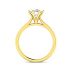 9ct Yellow Gold Round Lab Grown Diamond Ring 2