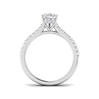 Platinum Pear Lab Grown Diamond Ring 2
