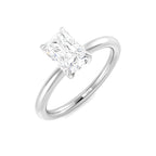 9ct White Gold Radiant Lab Grown Diamond Ring 1
